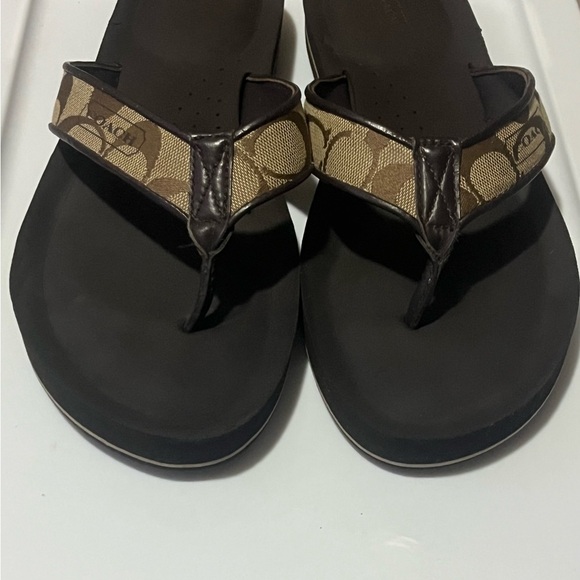 Coach Jolie Women's C Signature Brown Sandals, Size 11B - Picture 3 of 9